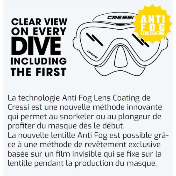 MASQUE A1 ANTIBUEE CRESSI . – Image 5